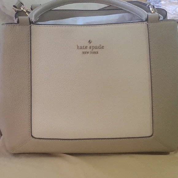 kate spade Elegant Cream and Tan Satchel - Picture 2 of 5